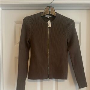 NWT Madewell Ribbed Zip-Up Sweater